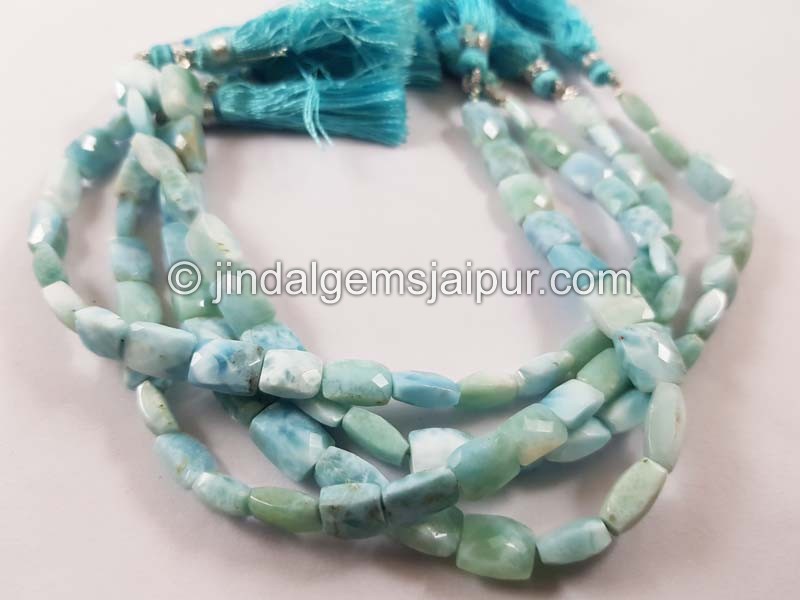 Larimar faceted chicklet Shape Beads